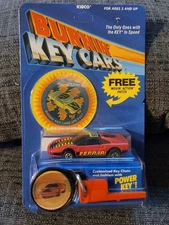 Rare! Vintage Kidco "Burnin Key Cars" Ferrari 308 GTS Red 1/60 1982 Carded New!