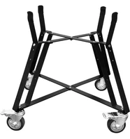 Quantfire Rolling Cart Rolling Nest for Large Kamado Grills, XL Big Green Egg