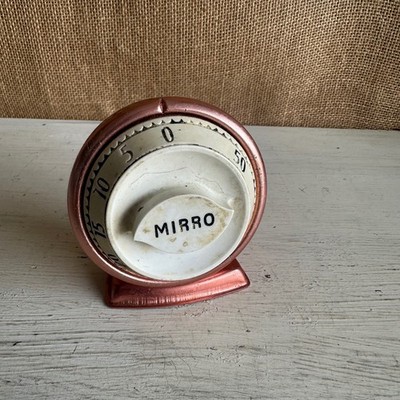 Vintage Mirro Kitchen Timer Copper Tone Robertshaw Lux Time Division 60 Minute