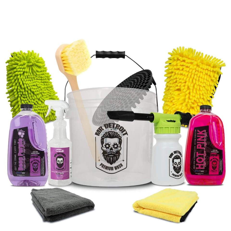 Mr. Detroit - Kit de limpieza de auto de 31 piezas para interior y exterior, cuero y más Foto 3 de 4