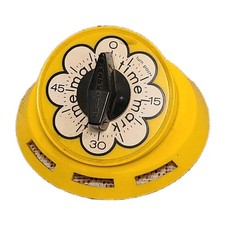 Vintage Mark Time Kitchen Timer Yellow 60 Min...