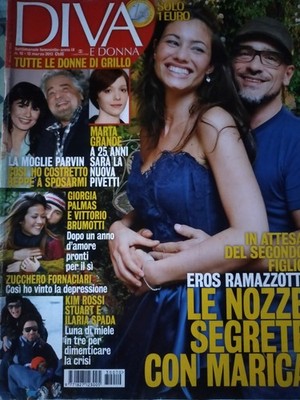 Wochenzeitung DIVA 10/2013 EROS RAMAZZOTTI, BEPPE GRILLO, ENRICO RUGGERI, ZUCKER