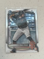 Onil Perez 1st Bowman 2025 Bowman Chrome Prospects #BCP-134 San Francisco Giants