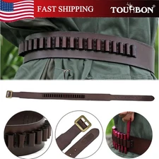 TOURBON Shooting Leather Cartridges Belt for.38/357/9mm Magnum US-Special Offer
