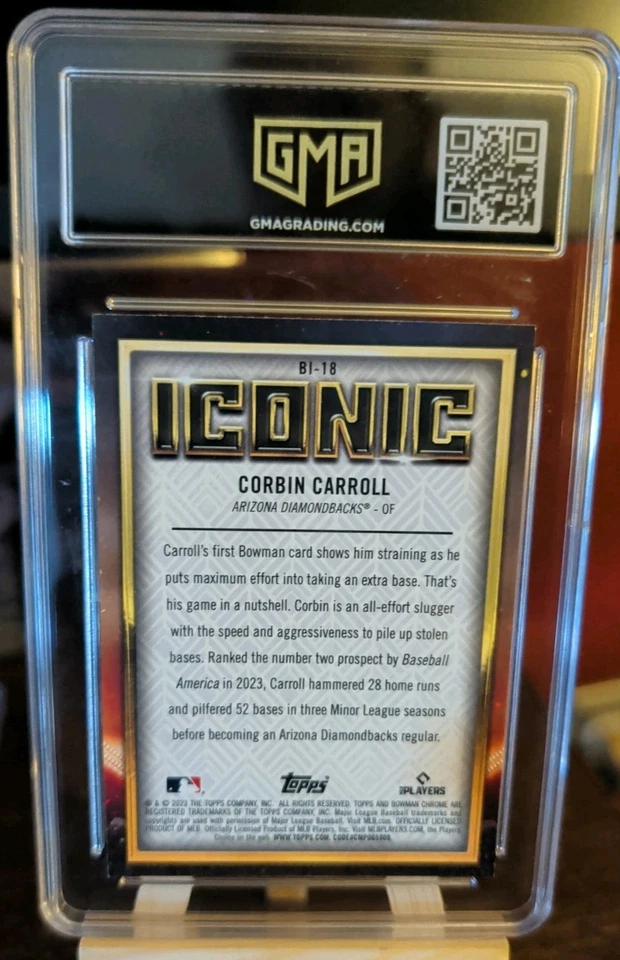 2023 Bowman Chrome - Bowman Iconic Corbin Carroll #BI-18 (RC) - Image 3 of 3