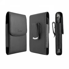 For iPhone 17 Pro Max Leather Vertical Holster Sleeve Belt Clip Case Pouch Cover