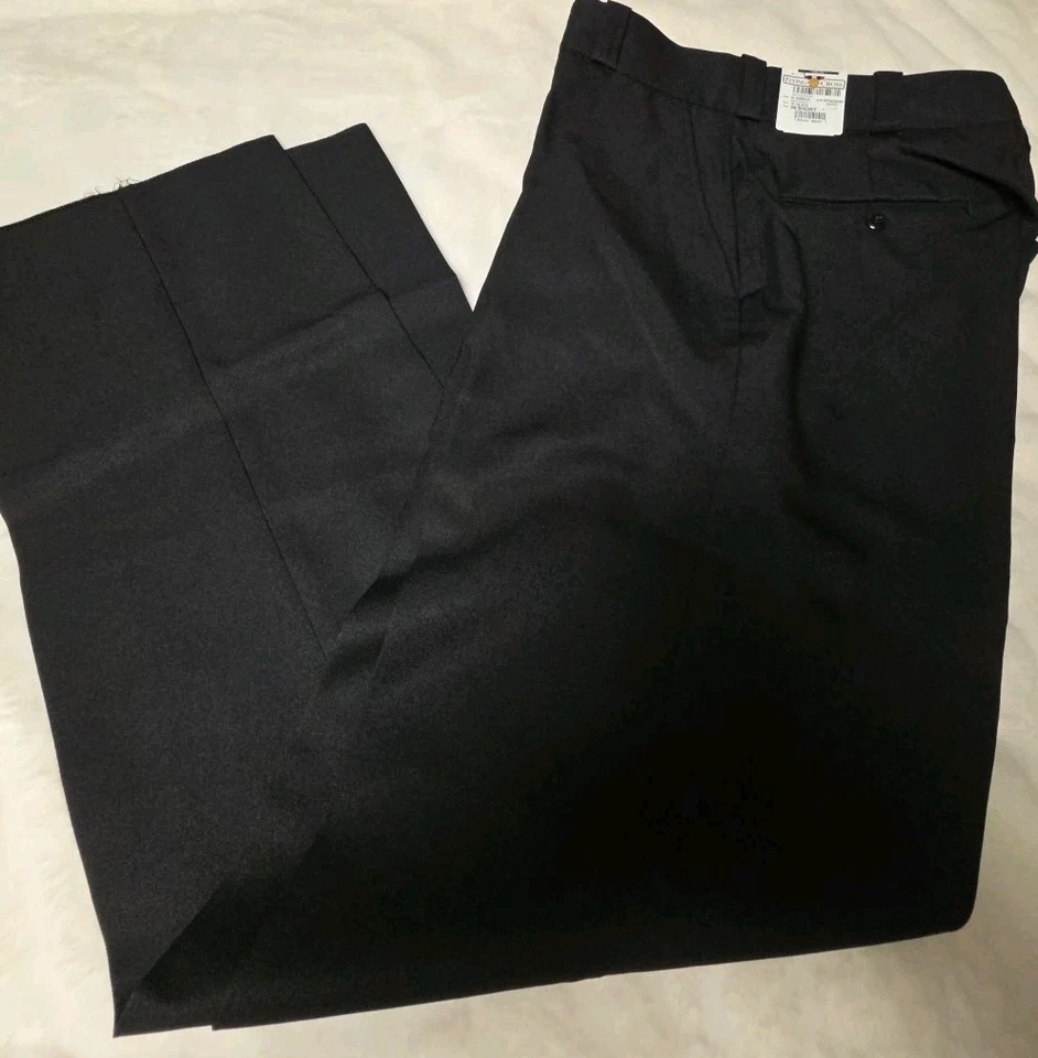 NWT, Mens 34 Short, Unhemmed Flying Cross Uniform Pants, Black - Image 2 of 4
