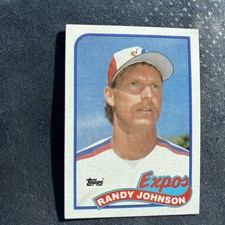 1989 Topps Baseball HOF Randy Johnson Rookie Card #647 NMMT HOF. rookie card picture