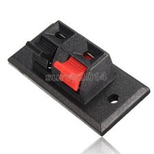 2X 2 Positions Connector Terminal Push Jack Spring Load Audio Speaker Terminals
