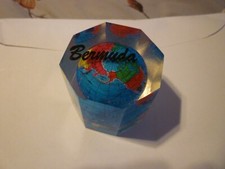 Bermuda Themed Globe Paper Weight Used