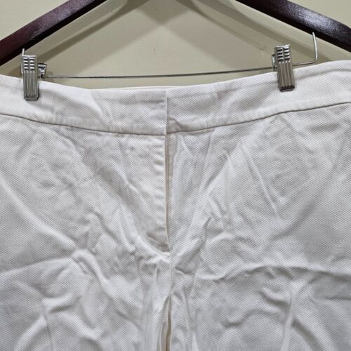 Talbots Womens Scalloped Hem Shorts Plus Size 16W White Mid Rise Summer Classic - Picture 2 of 10