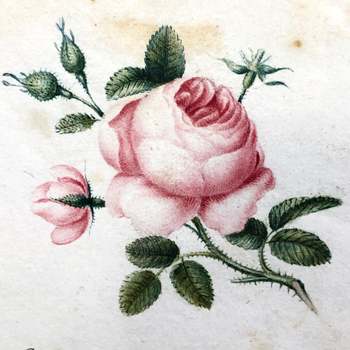 1825 LOVE POEM Painted Watercolor & Ink Antique Calligraphy Pennsylvania BUSHAR - Picture 6 of 9