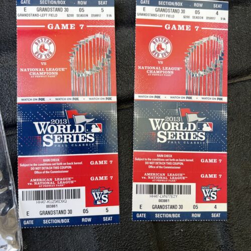 2 2013 World Series Game 7 Full Ticket Red Sox The World Series Fenway Park - Picture 2 of 6