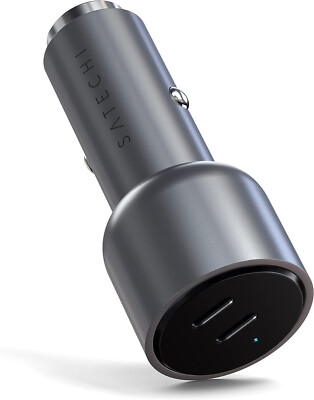 Satechi Schnell Auto Ladegerät 40W 2x USB-C PD 12V Für iPhone 14 Pro Plus 2C9N