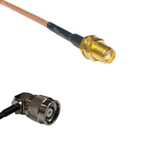 RG316 SMA FEMALE to RP-TNC Male Angle RF Cable Rapid-SHIP LOT