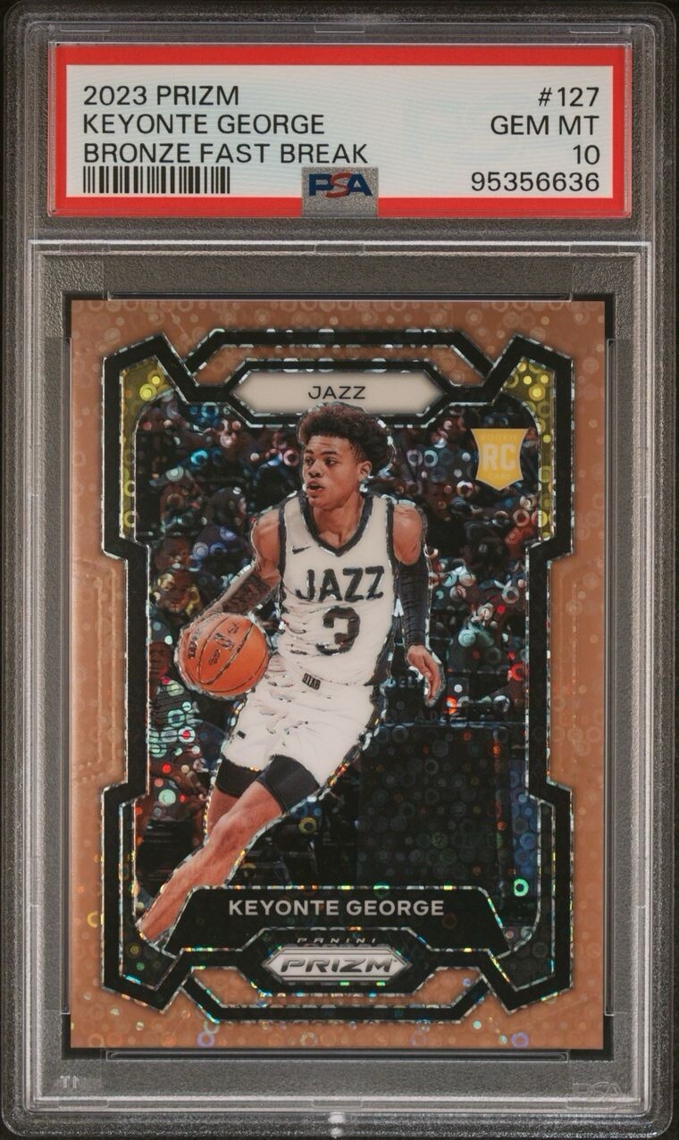 2023 KEYONTE GEORGE PSA 10 GEM MINT Bronze Fast Break Prizm Rookie #127 11/20