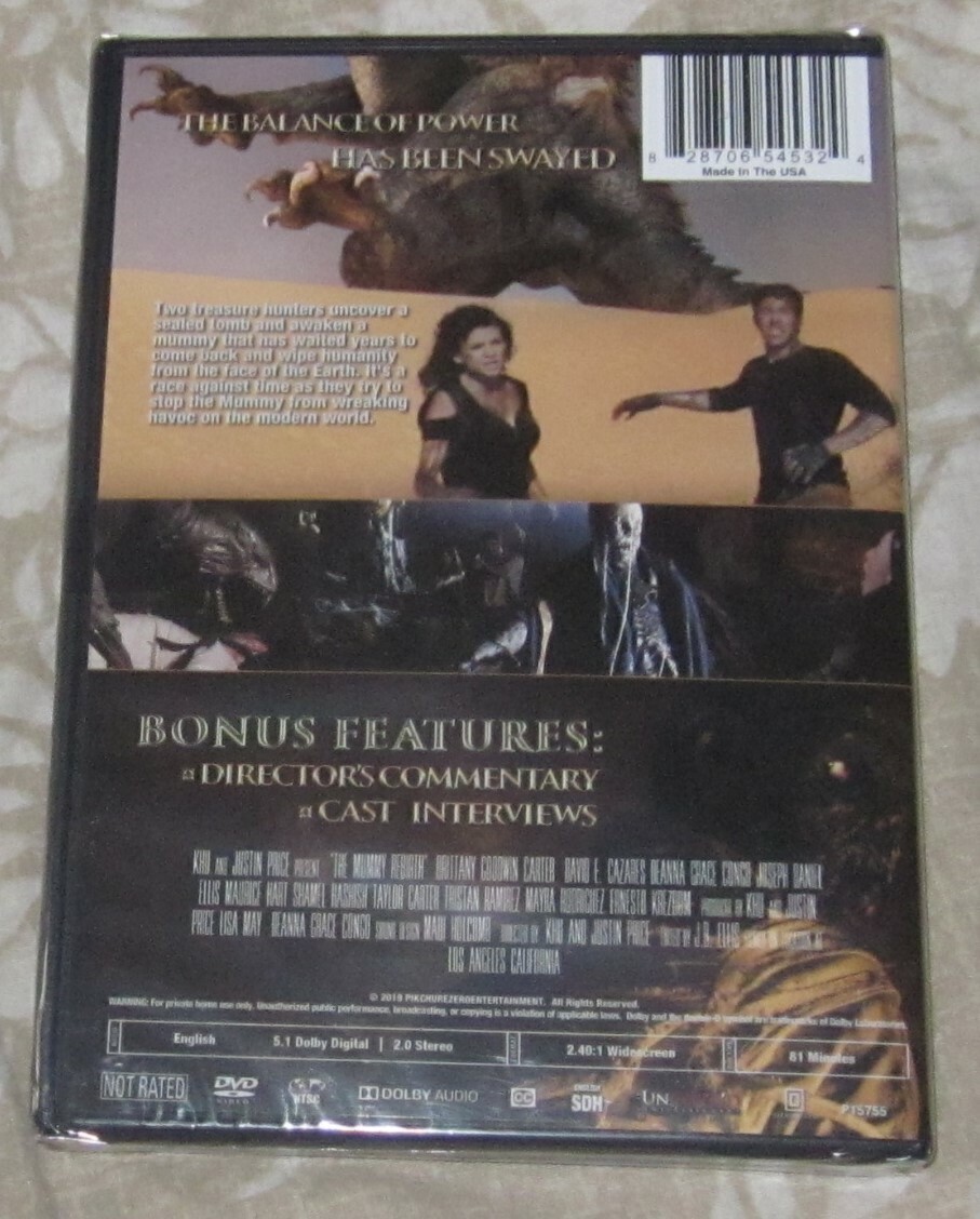 THE MUMMY REBIRTH HORROR DVD BRAND NEW FREE SHIPPING