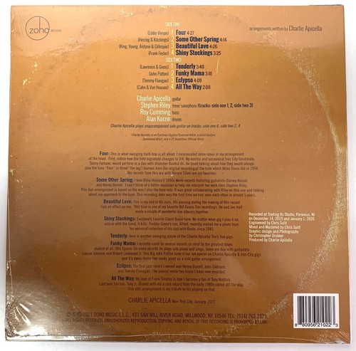 Charlie Apicella Trio - "Classic Guitar" - NEW / SEALED - 2021 - Zoho - 12" LP - Picture 2 of 4