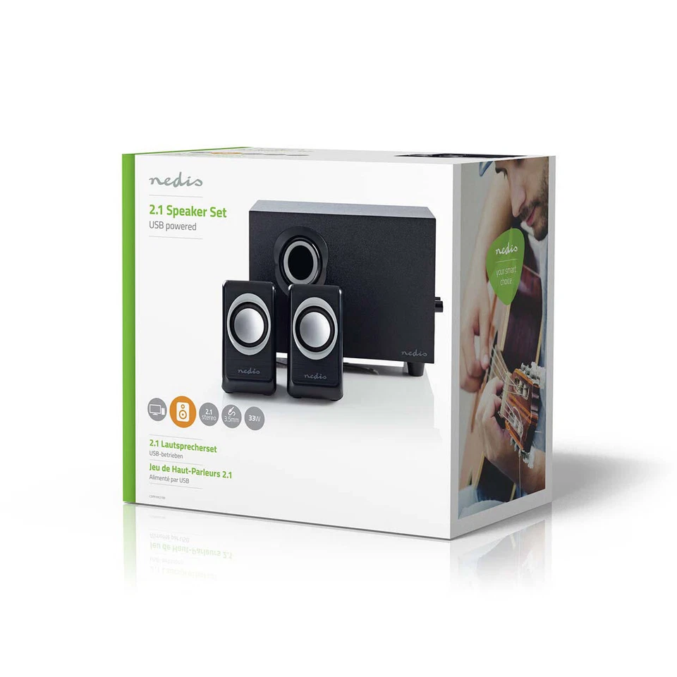 Lautsprecher Boxen Box Subwoofer 2.1 System für PC Computer Laptop Notebook - Bild 3 von 3