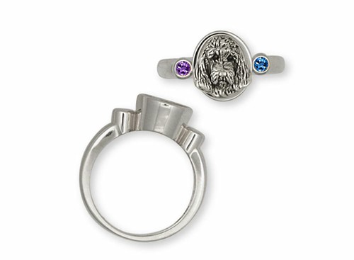 Pbgv Petit Basset Griffon Vendeen Ring Jewelry Silver Handmade Dog Ring GV5-SR - 第 1/1 張圖片