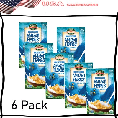 EnviroKidz Organic Frosted Corn Flakes Cereal, Gluten Free,Non-GMO 11.5oz 6 pack