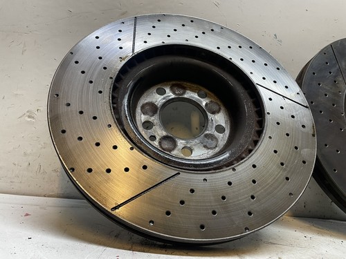 MERCEDES BENZ A45 AMG W176 PAIR OF FRONT BRAKE DISCS 350mm DRILLED & GROOVED #68 - Picture 7 of 11