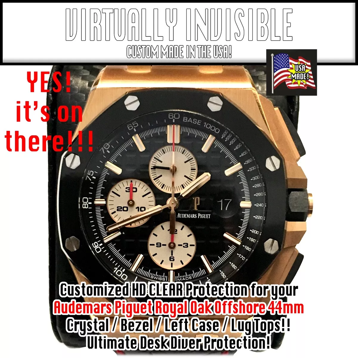 For Audemars Piguet Royal Oak Offshore 44mm HD Clear Anti Scratch