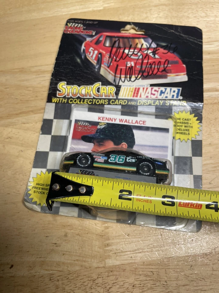 Racing Champions 1991 1/64 firmado Kenny Wallace diecast stock car Foto 4 de 4