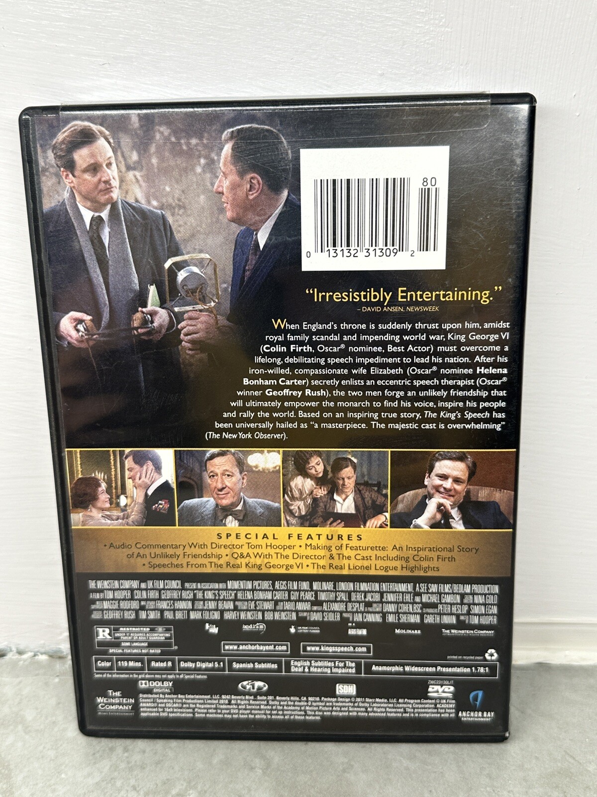 The Kings Speech (DVD) NEW Sealed - Firth Rush Carter