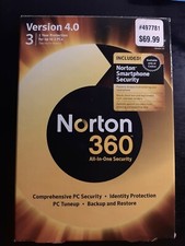 Norton 360 All-In-One Security Version 4.0 PC Security PC Tuneup disc only