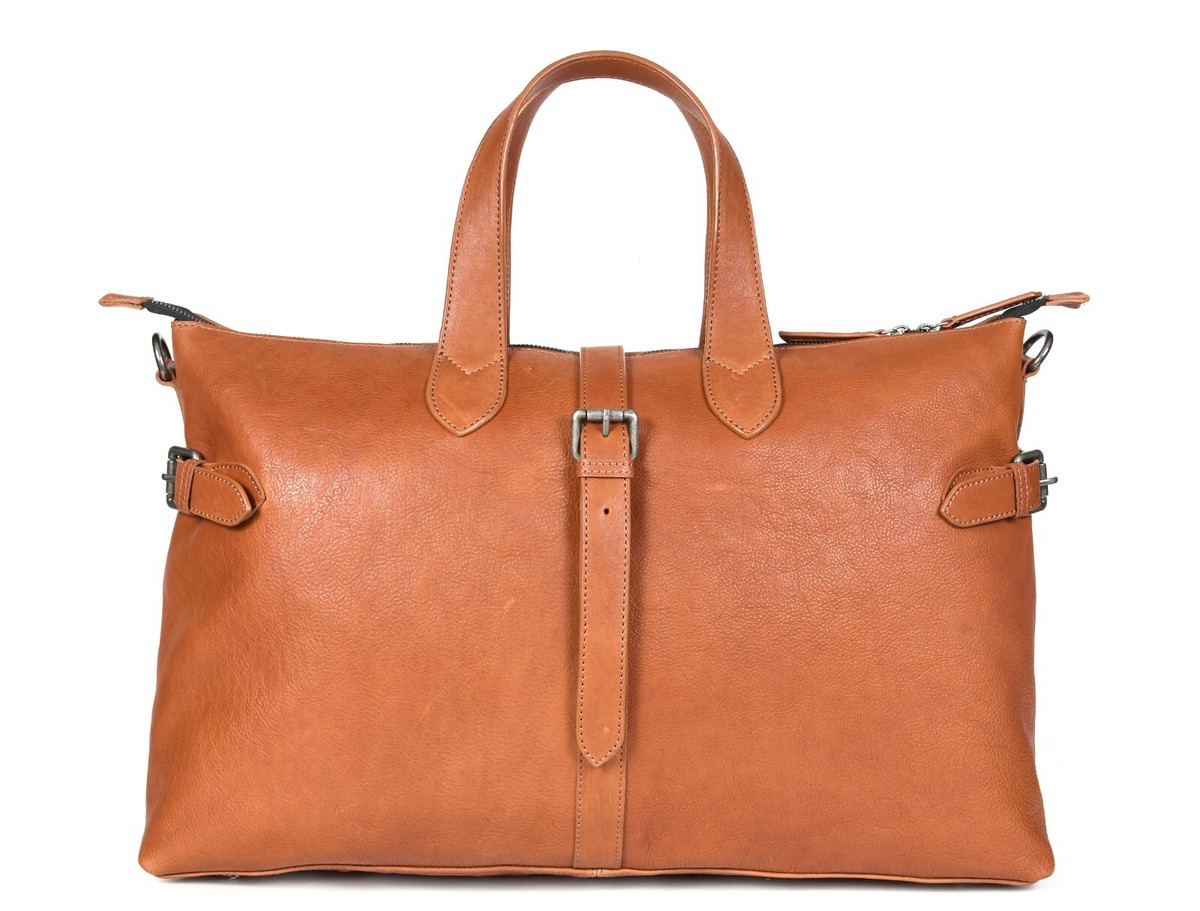 Aaron Leather Goods Leather Duffle Bag with Adjustable and Detachable Strap  | eBay