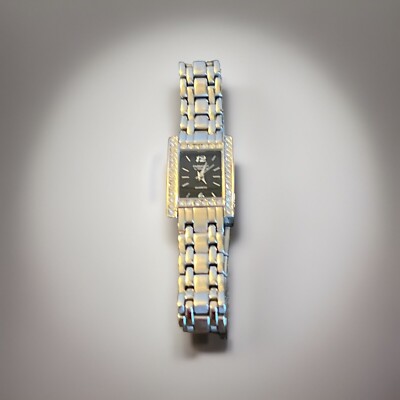Vintage Gruen Embassy Silver Tone Watch Crystal Band Pre-owned Needs A Battery
