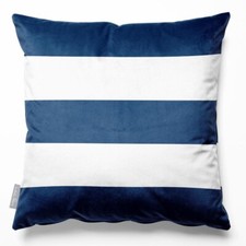 Luxury Designer Eco-Velvet Filled Cushion 3 Stripes Horizontal Large Extra Large