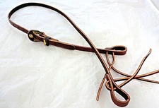 Hermann Oak Brown Latigo Leather 1/2" Bosal Hackamore Hanger Bridle Iron Buckle 