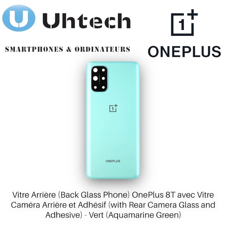 Vitre Arrière (Back Glass Phone) OnePlus 8T - Vert (Aquamarine Green)
