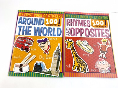 My First Book of Stickers Around the World & Rhymes and Opposites Preschool Book