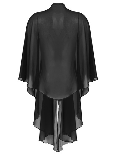 Women Chiffon Shawl Capes Shrug Bridal Bolero Tops Asymmetrical hem Party Cape  - Bild 14 von 184