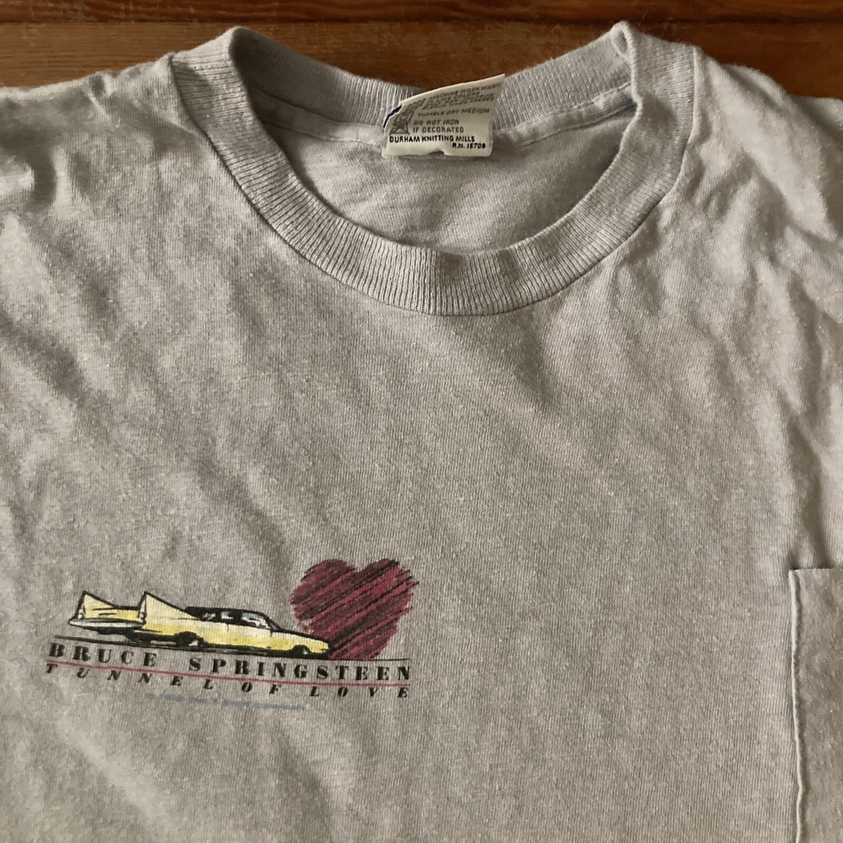Vtg Bruce Springsteen Tunnel of Love Pocket TShirt 1987 - Size XXL