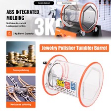 3kg Rotary Tumbler Surface Polisher Jewelry Polishing Barrel Transparent Tumbler