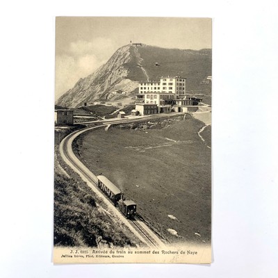Postcard Railroad Train Switzerland Rochers de Naye Summit 1920s Unposted