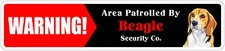  Aluminum Warning Area Patrolled By Beagle 4"x18" Metal Novelty Sign