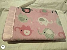 Unbrand pink elephant fleece blanket