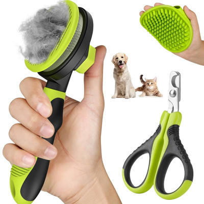 3PCS Cat Grooming Kit | Cat Brush | Cat Brushes for Indoor Cats | Cat Nail Clipp