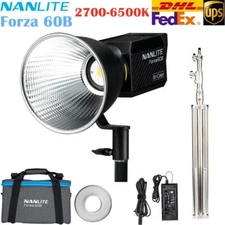 NanLite Forza 60B RGB LED Video Light COB Lighting 2700-6500K +2.8M Light Stand