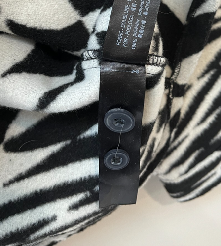Zara Mens Cozy Teddy Fleece Fluffy Abstract Jacket Size L/XL Shacket NEW - Picture 10 of 12