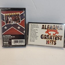 Lot of 2 Alabama Cassettes - Mountain Music  Alabama Greatest Hits UNTESTED