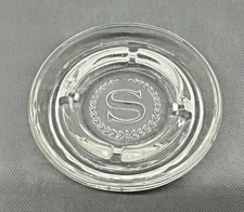 Vintage Collectible Sheraton Clear Glass Ashtray Tobacciana Mancave