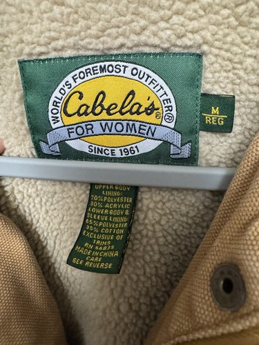 Cabela's Womens Size M Duck Canvas Barn Jacket Chore Coat Pre Owned - Picture 13 of 13