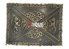 Men s Scottish Highland Lion Rampant Design Kilt Belt Buckle AntiqueFinish
