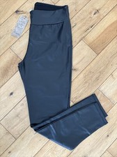 River Island Women  s Prairie Faux Leather Leggings, Black, Size 8L